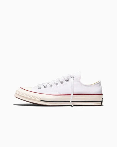Converse Chuck 70 Canvas Low Top – White/Garnet/Egret