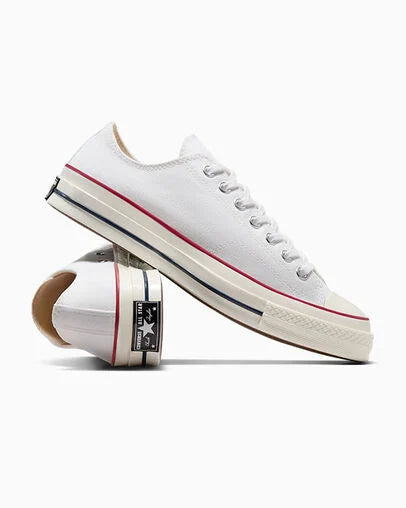 Converse Chuck 70 Canvas Low Top – White/Garnet/Egret