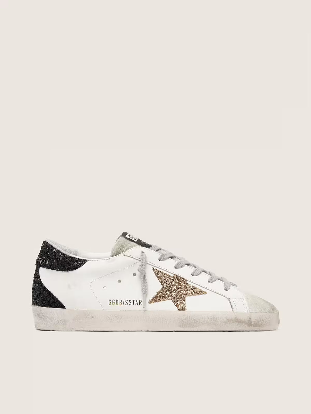 Golden Goose Women’s Super-Star (Nappa Leather / Gold & Black Glitter)