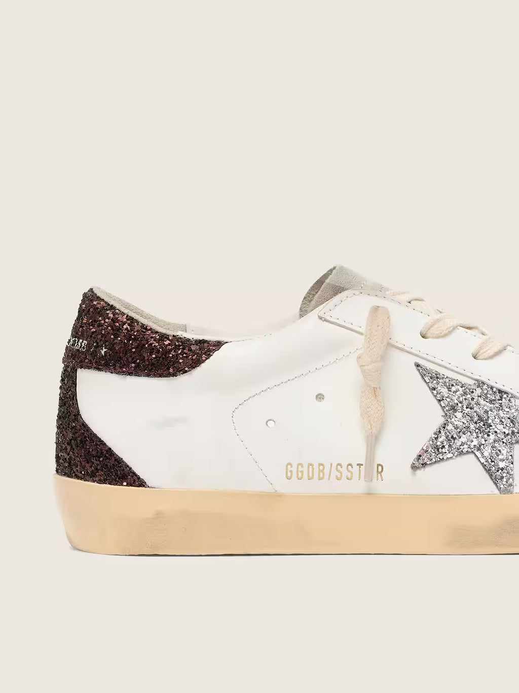 Golden Goose Women’s Super-Star (Nappa Leather / Silver & Black Glitter)