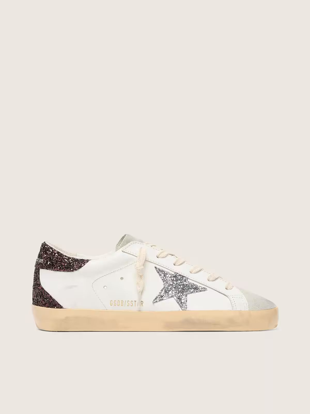 Golden Goose Women’s Super-Star (Nappa Leather / Silver & Black Glitter)